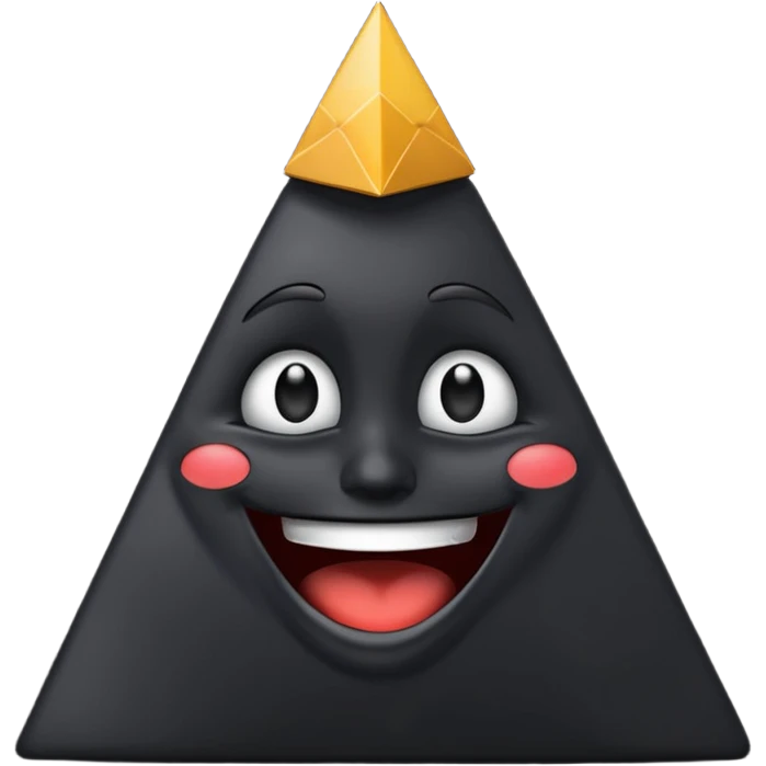 pyramide noir avec un sourire terrifiant  emoji