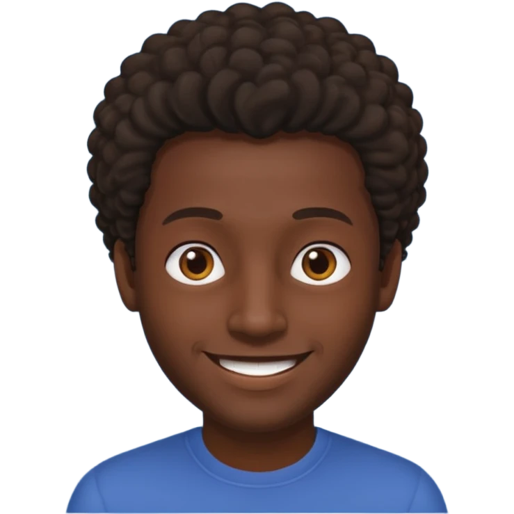 man with coily chairs only face emoji