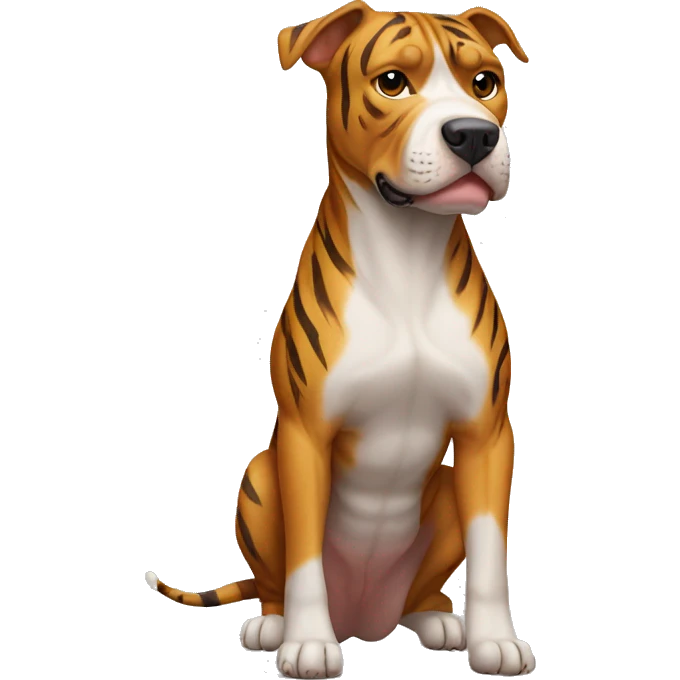 Tiger striped pitbull emoji