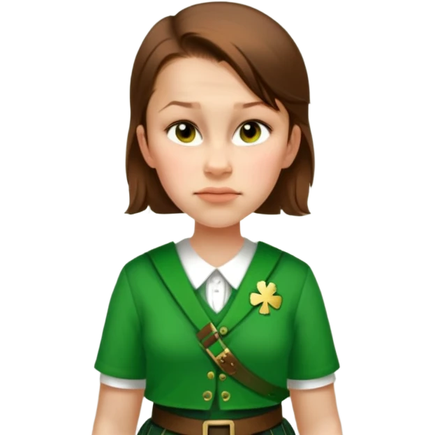 Wearing a Green Kilt emoji