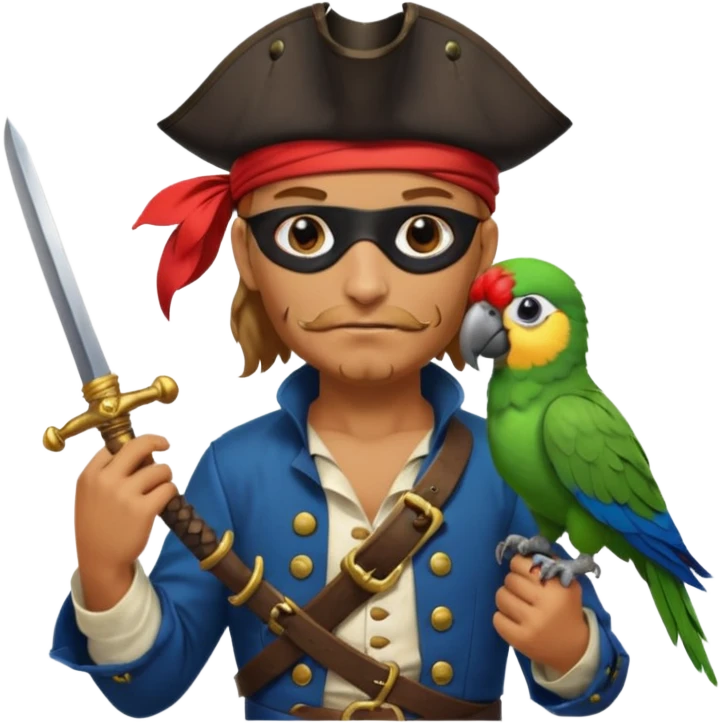 pirate and parrot emoji