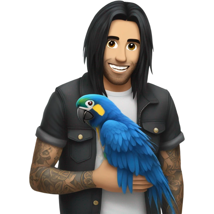 Ronnie Radke with blue macaw daisy emoji