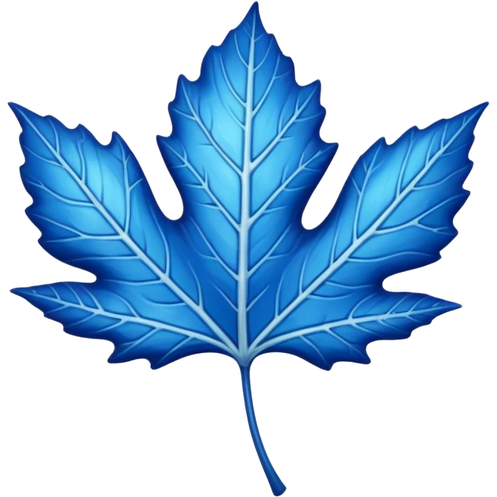 Blue sycamore leaf emoji