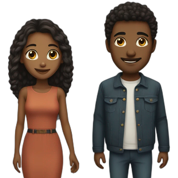 Cute couple  emoji