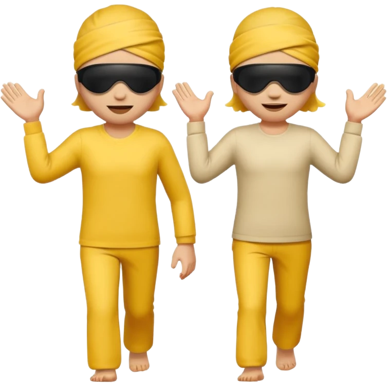 the blind leaving the blind no skin tones just plain emojis emoji