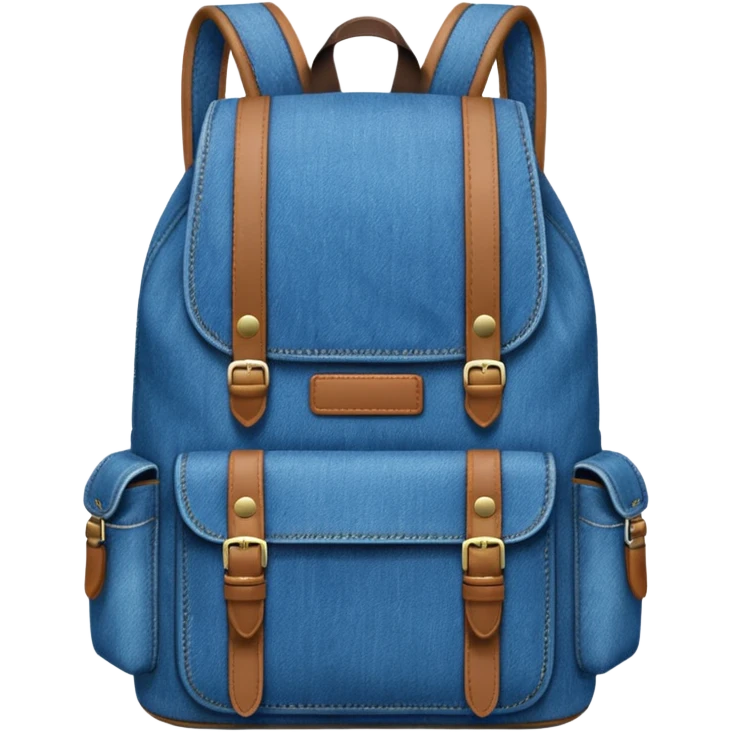 simple denim backpack 

 emoji