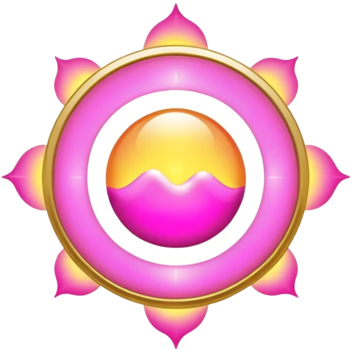Solar aura pink gold emoji