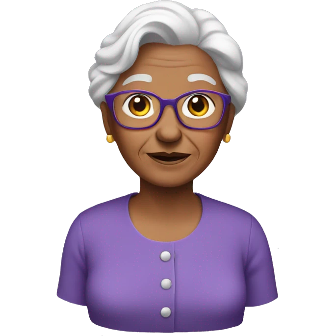 Granny with purple shirt emoji