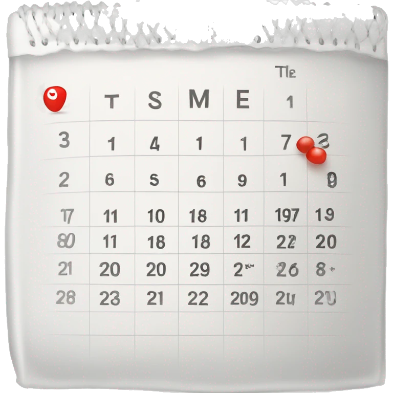 Calendar with December 8th marked on it emoji