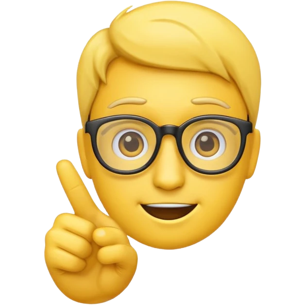 Create a emoji with the nerd emoji and a pointing up finger emoji