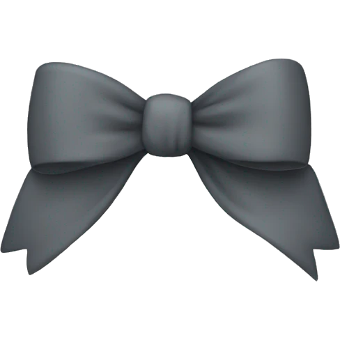 Charcoal grey bow emoji