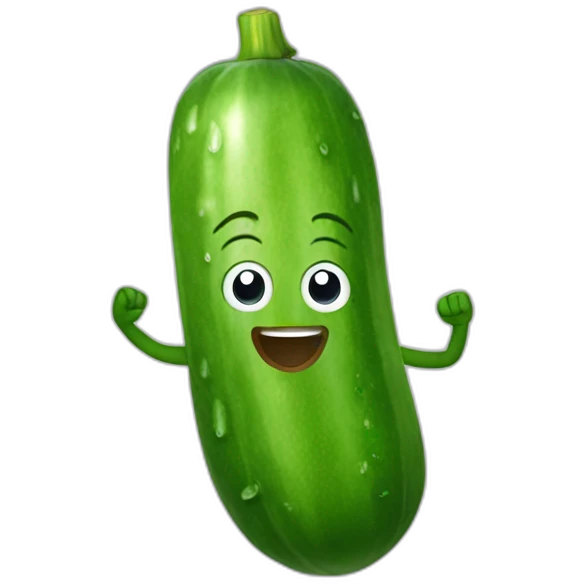 cucumber dancing emoji