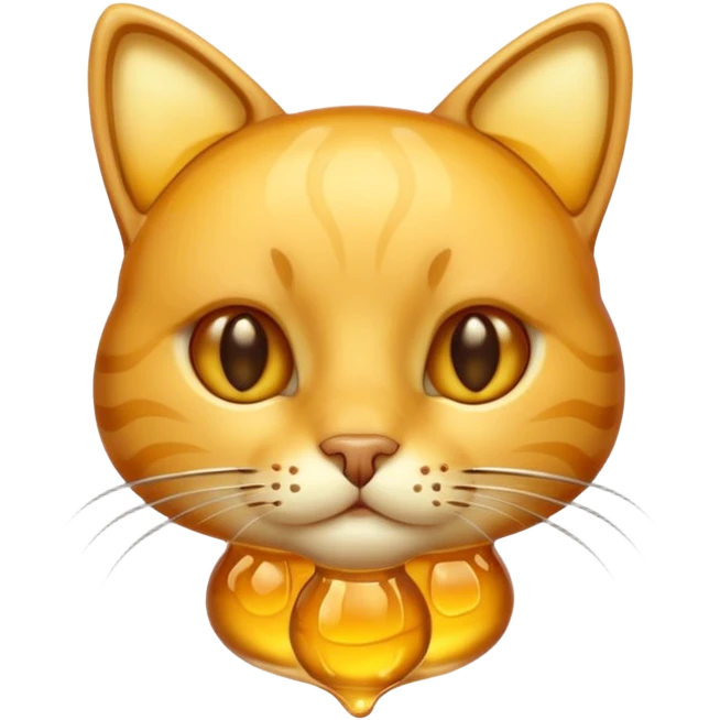 Cat made of honey emoji