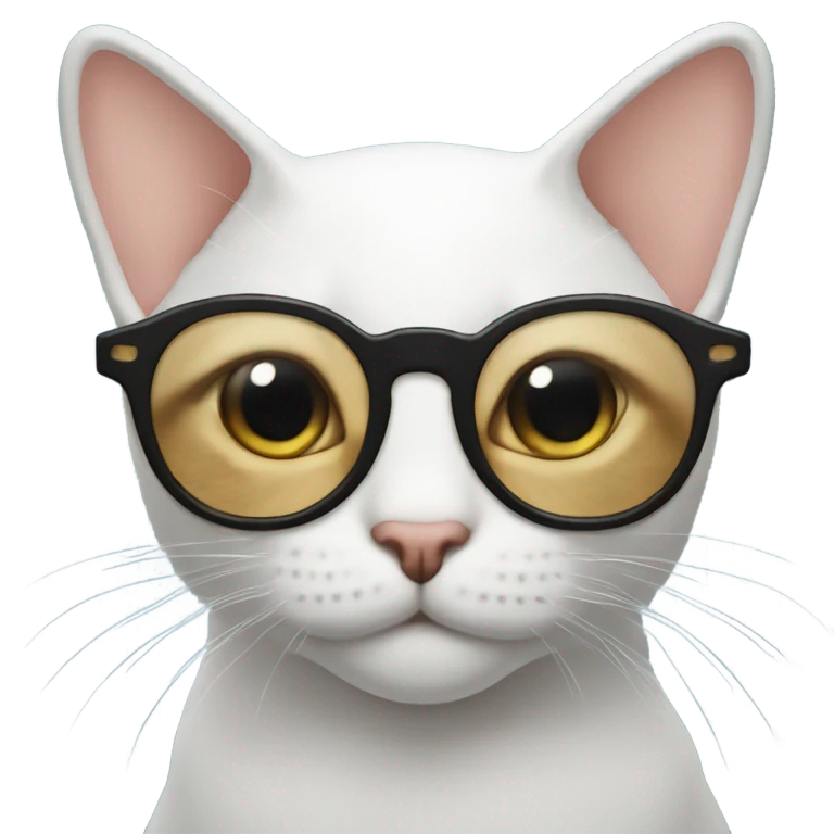 Gato con lentes  emoji