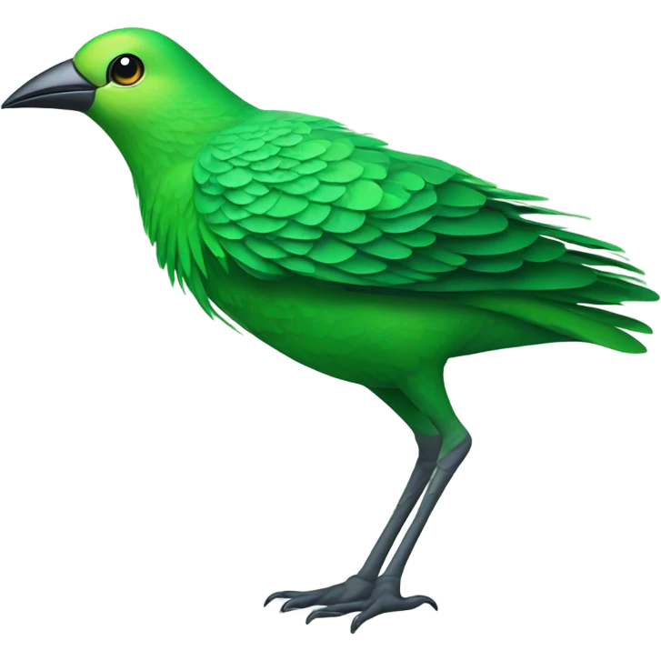 Green bird emoji