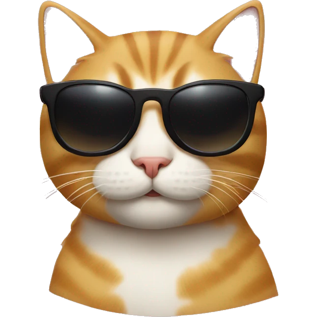 Cat with sunglasses emoji
