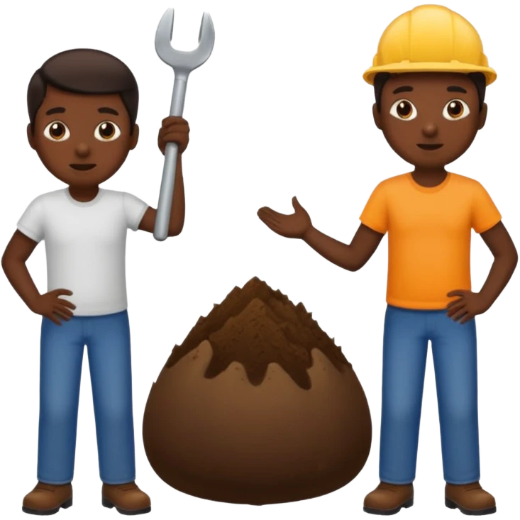 someone saying start digging in yo butt twin emoji