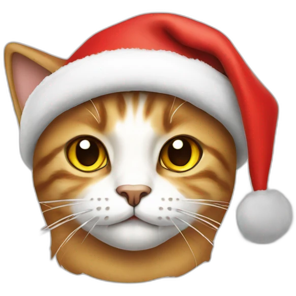 Cat Santa hat emoji