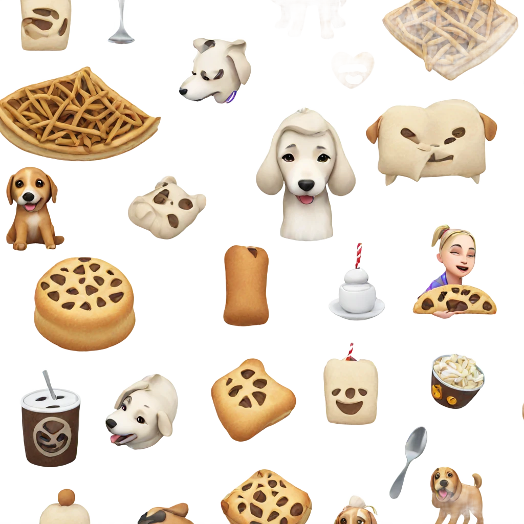 cozy snack time with dog emoji
