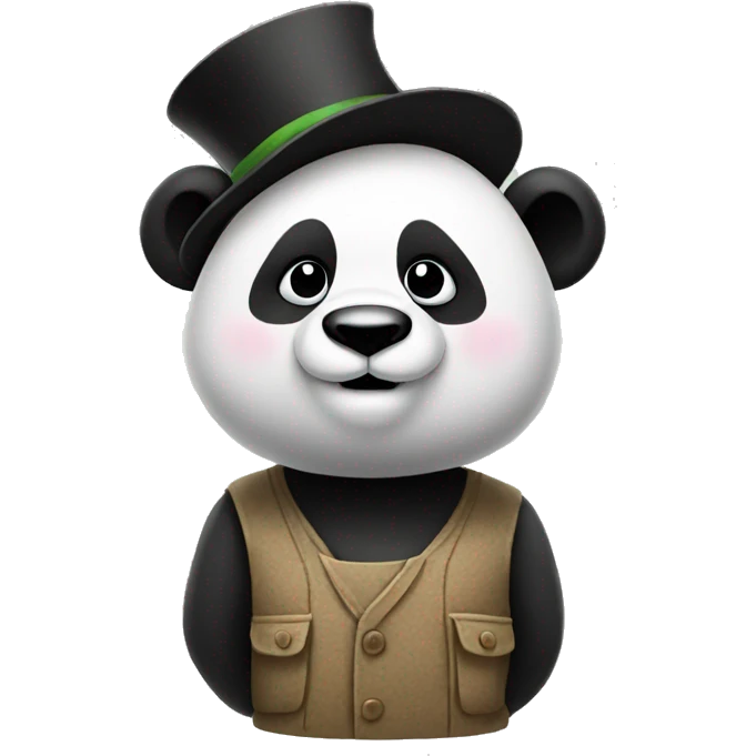 panda with hat  emoji