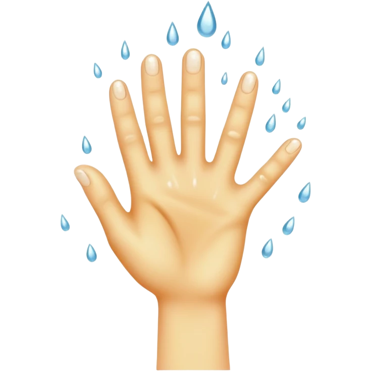 Wet hand  emoji
