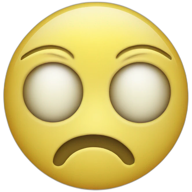 sweaty yellow moon face emoji