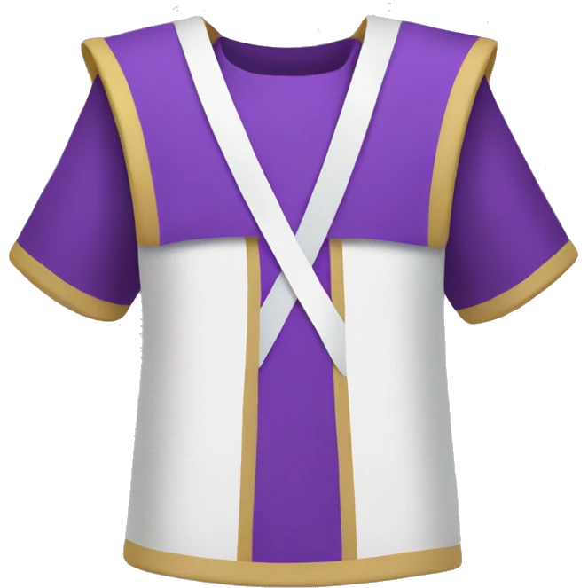 purple tabard with a white infinity symbol emoji