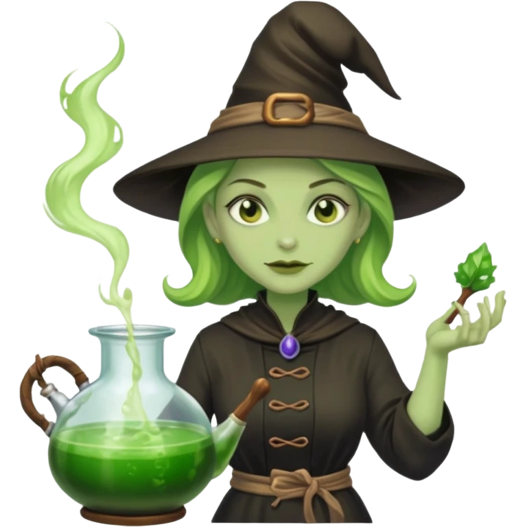 green witch cooking potion emoji