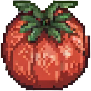 tomato in pixel art style emoji
