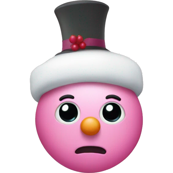 Pink snowman  emoji