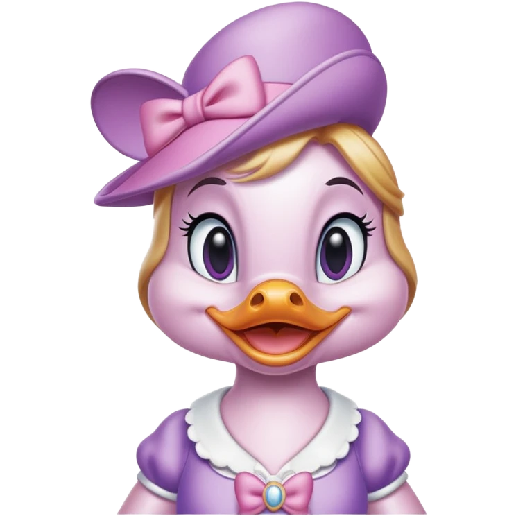 Daisy Duck from Disney smiling emoji
