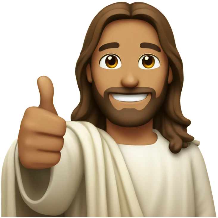 Jesus christ smiling thumbs up emoji