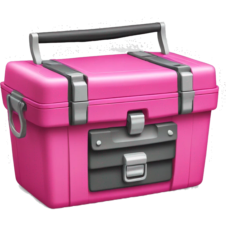 Realistic hot pink Fishing tackle box emoji