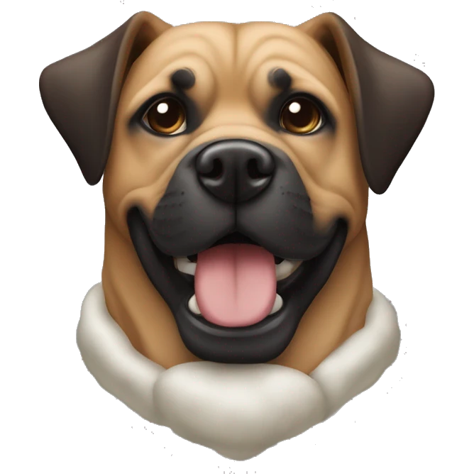 Weihnachtliche Bordeauxdogge mit schwarzer Maske  emoji