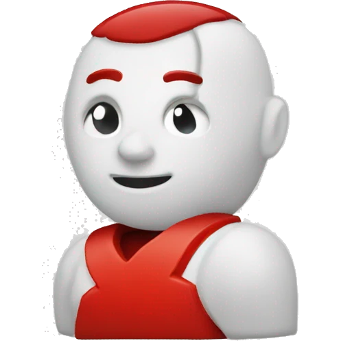 "D1" - printed in red letters emoji
