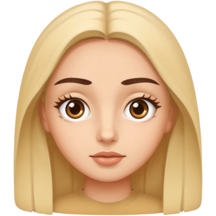 Wide eyes with eased brows emoji