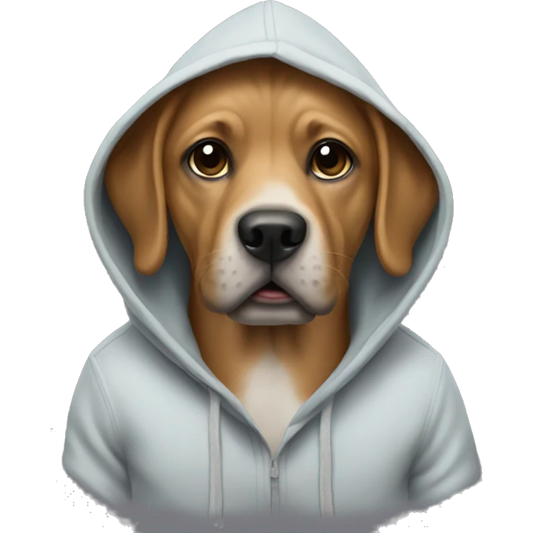 Dog with hoodie  emoji