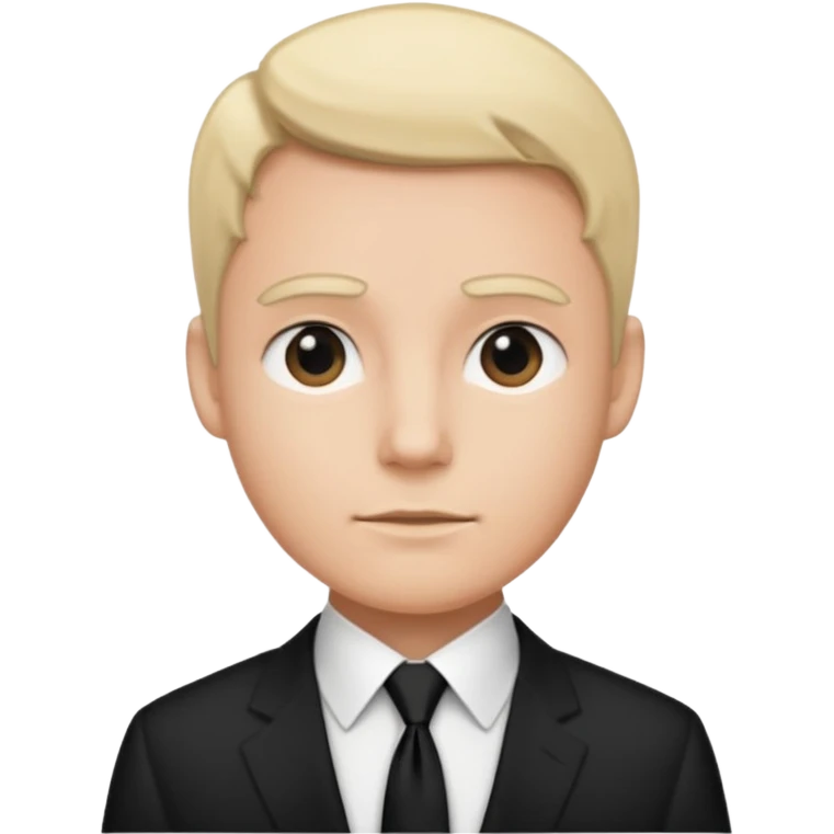 white shirt & black tie emoji