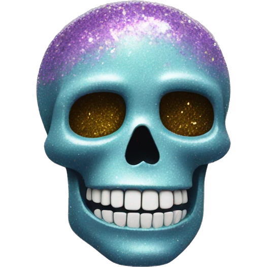 skull with glitter  emoji