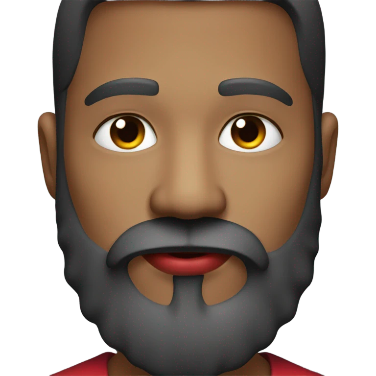 Beard guy emoji with lipstick mark emoji
