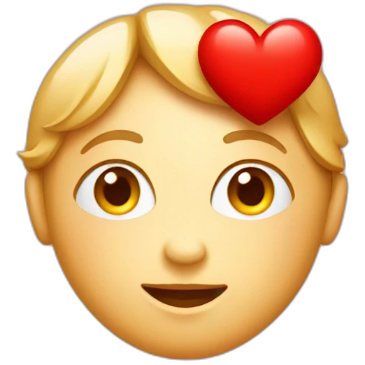 Face on red heart emoji