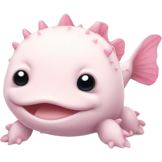 Cute little Chubby Axolotl  emoji