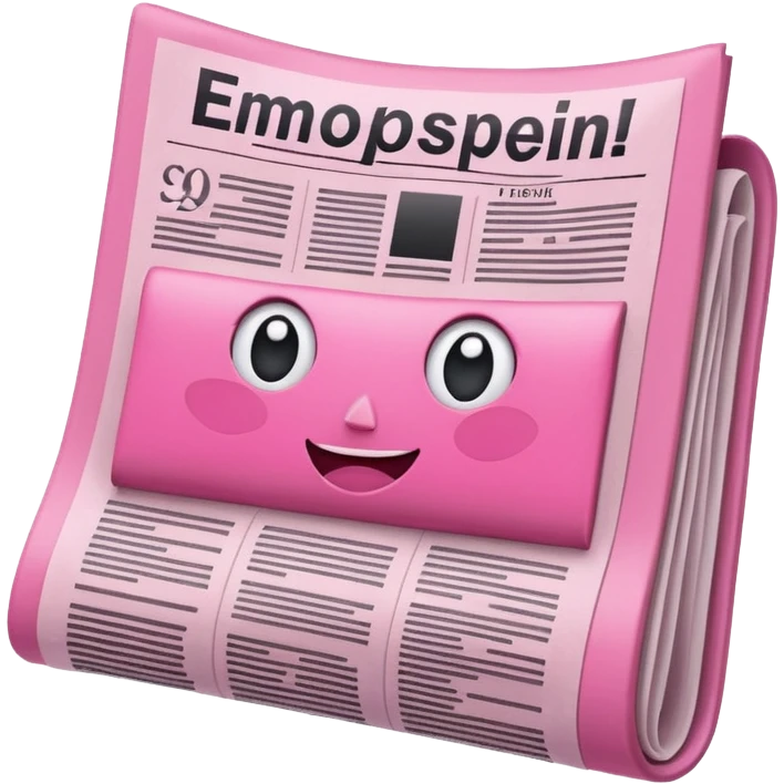 pink girly newspaper emoji