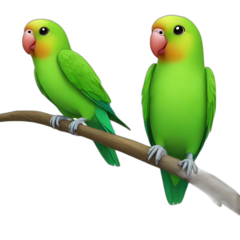 green lovebird emoji