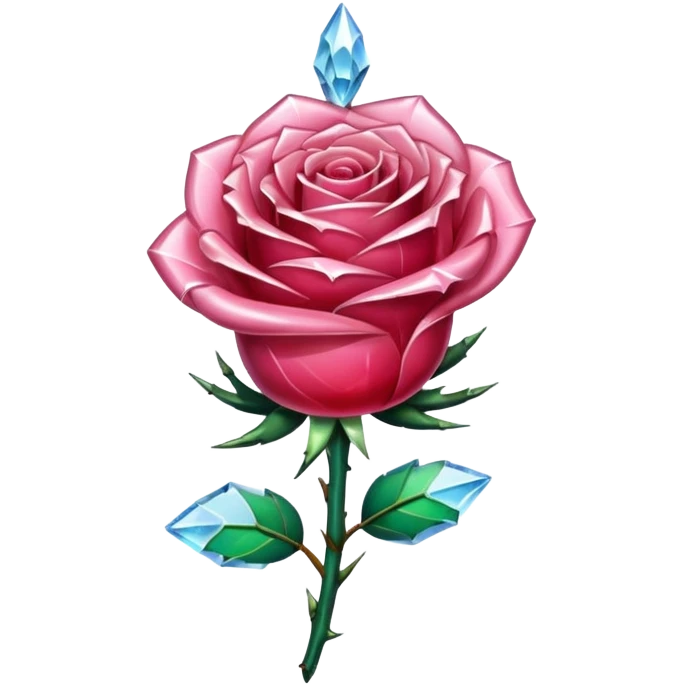 Rose made out of broken crystal  emoji