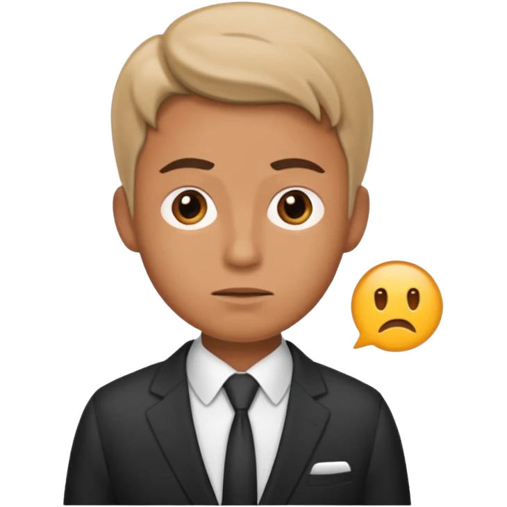 A male customer who has a product service request. emoji