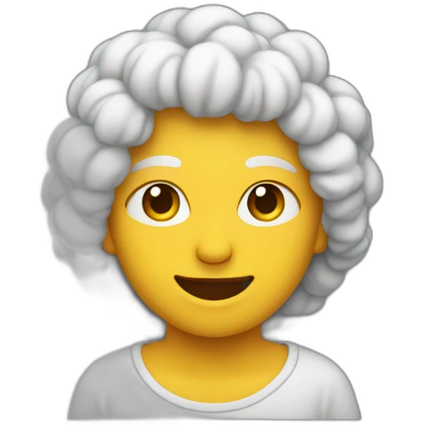 Une personne de couleur qui porte du coton emoji