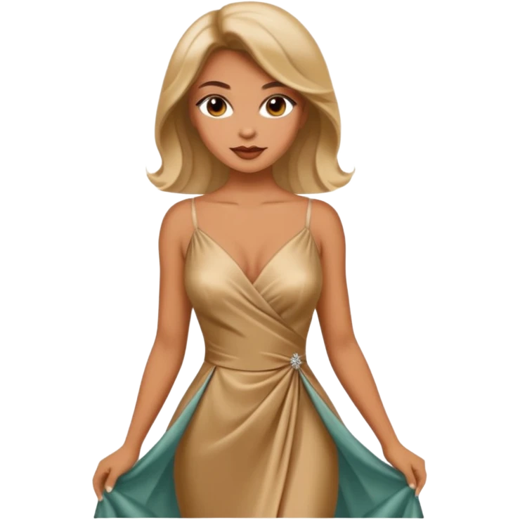 A woman wearing a glamour dress looks sexy and looks like a tart  emoji