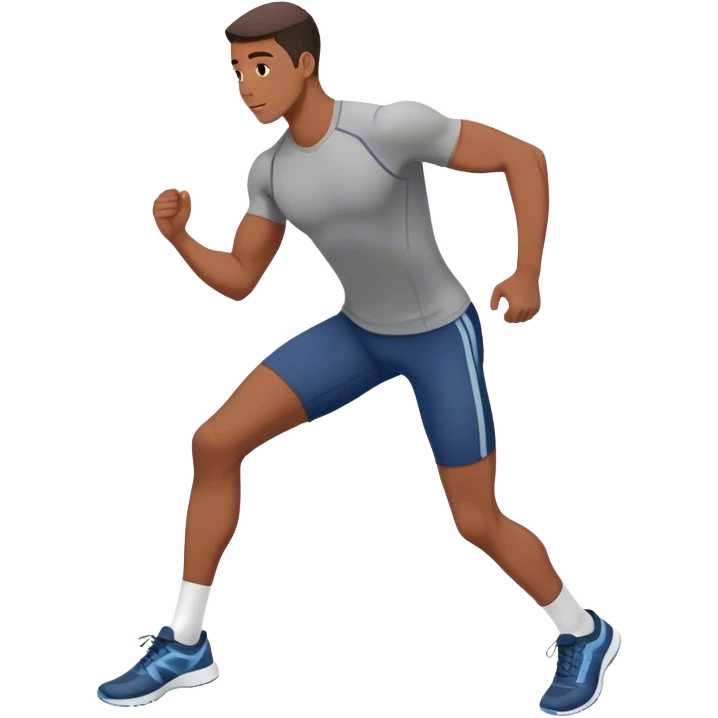 man high-knees exercise emoji