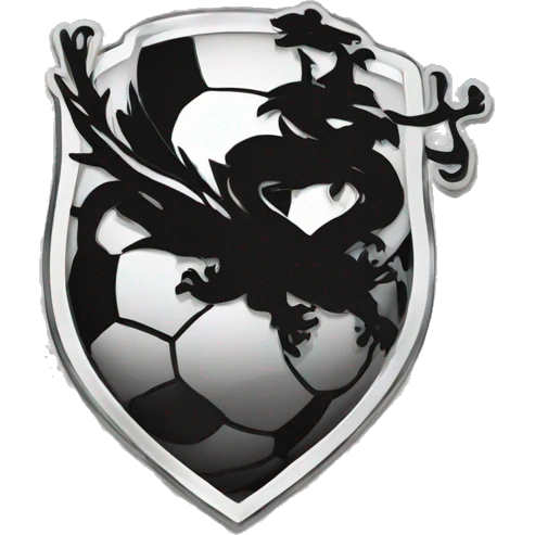 blason de football "Yakuza" avec un dragon noir emoji